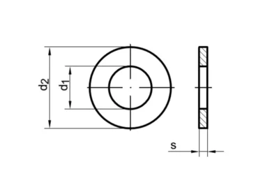 DIN 440/ISO 7094 - Scheibe, technische Zeichnung.